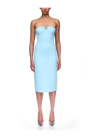 Crystal Chain And Swallow Midi Dress DAVID KOMA | SS25DK57DBLUESILVER
